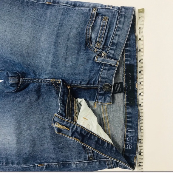 🌲3/$20 Calvin Klein Bootcut Flare Low Mid Blue Jean 2 - Picture 5 of 9